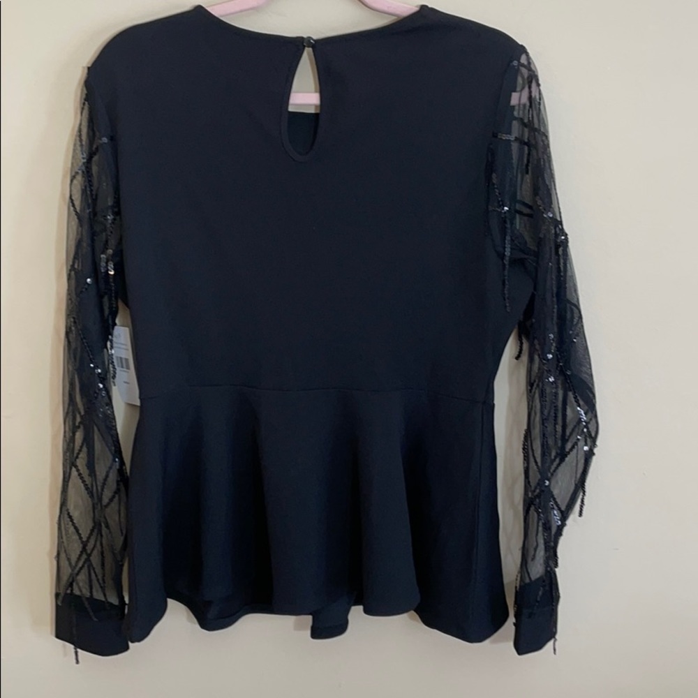 FTF Fashion to Figure peplum sequin top blouse 0 - Picture 11 of 12